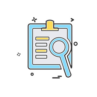 Belge simgesi tasarım vektörü