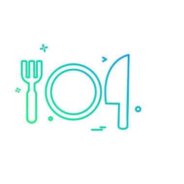 Mutfak simgesi tasarım vektörü 