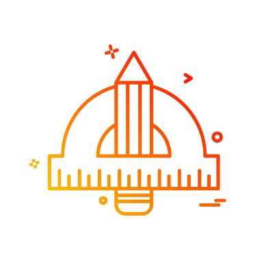 Geometri ölçek simge tasarlamak vektör