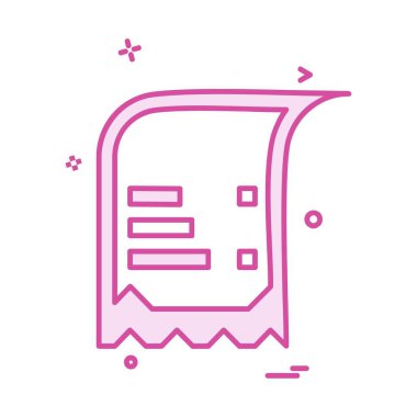 Belge simgesi tasarım vektörü 