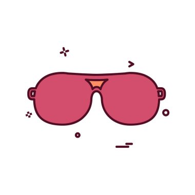 Gözlük simge tasarlamak vektör 