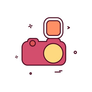 Kamera simgesi tasarım vektörü