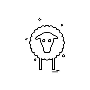 Koyun simge tasarlamak vektör 