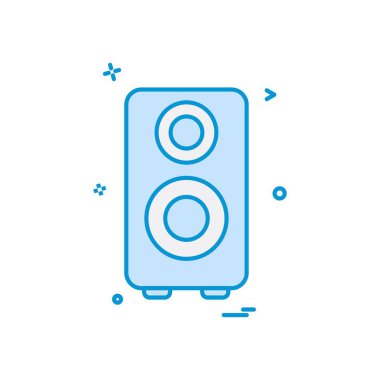 Hoparlör simgesi tasarım, renkli vektör çizim 