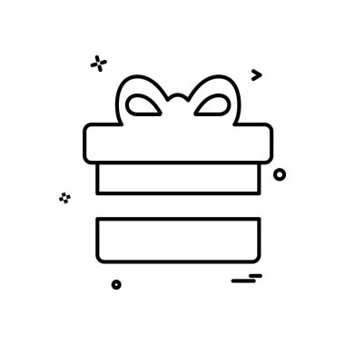 Hediye kutusu simge vektör beyaz arka plan üzerinde