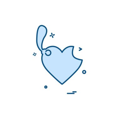 Kalp simgesi tasarım, Sevgililer günü için vektör çizim