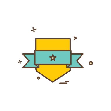 Rozet simgesi tasarım vektörü