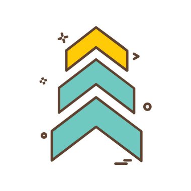 Yukarı ok simgesi tasarım vektörü