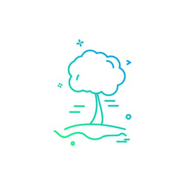 Ağaç simgesi tasarım vektörü