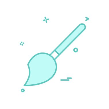 Fırça simgesi tasarım, renkli vektör çizim