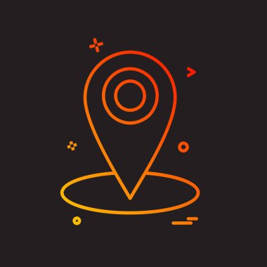 Gezinti simgesi tasarım, renkli vektör çizim