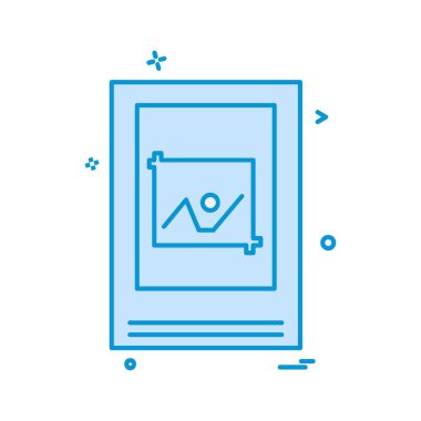 Görüntü simgesi tasarım, renkli vektör çizim