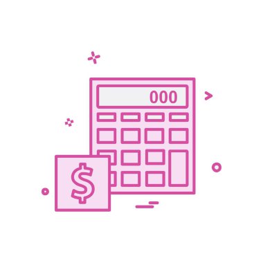 Hesap makinesi simgesi tasarım vektörü