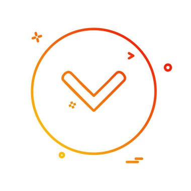 Aşağı ok simgesi tasarım vektörü