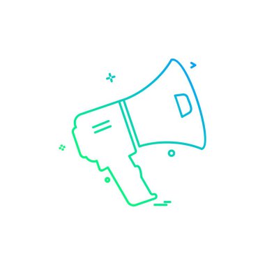 Hoparlör simgesi tasarım, renkli vektör çizim 