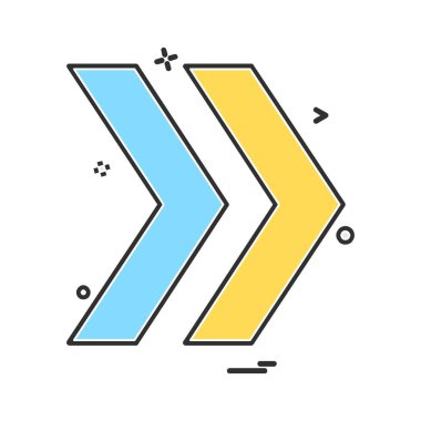 Ok simgesi tasarım vektörü