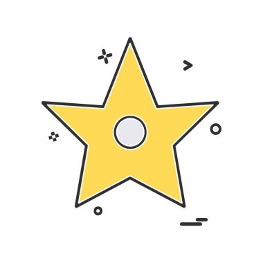 Beyaz arka plan üzerinde yıldız daire basit simgesi