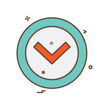 Aşağı ok simgesi tasarım vektörü