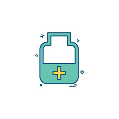 Şişe simgesi tasarım, renkli vektör çizim