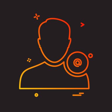 Avatar erkek simge tasarım vektörü