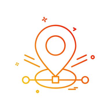 Gezinti simgesi tasarım, renkli vektör çizim