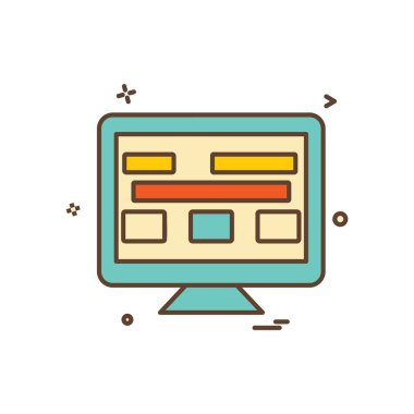 Web yerleşim simgesi tasarım vektörü