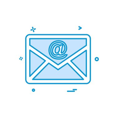 E-posta simgesi tasarım, renkli vektör çizim