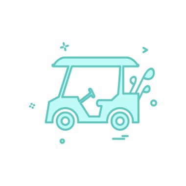 Golf simge tasarlamak vektör 