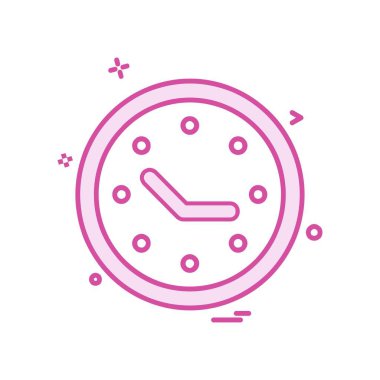 saat düz ikon vektör illüstrasyonu 