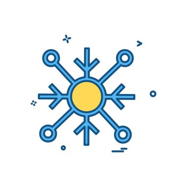 Beyaz arka plan üzerinde Snow flake simge vektör