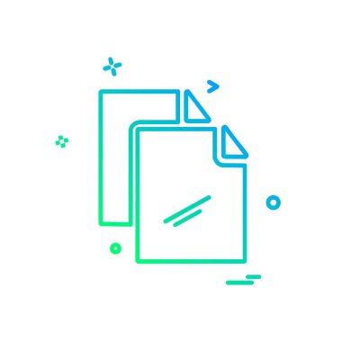 Dosya simgesi tasarım vektörü