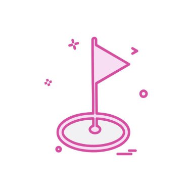 Bayrak simgesi tasarım vektörü