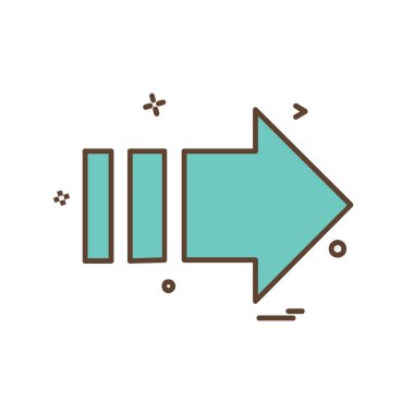 Sağ ok simge tasarlamak vektör