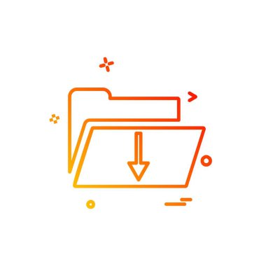 Klasör simge tasarlamak vektör