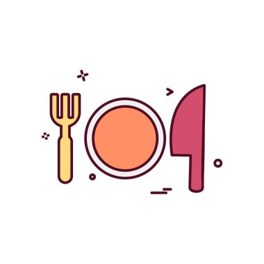 Mutfak simgesi tasarım vektörü 