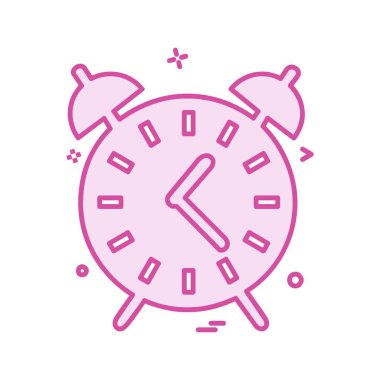 saat düz ikon vektör illüstrasyonu 