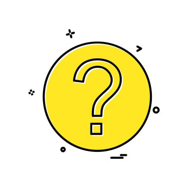 Yardım simgesi tasarım, renkli vektör çizim