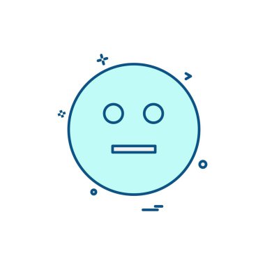 Emoji simgesi tasarım, renkli vektör çizim