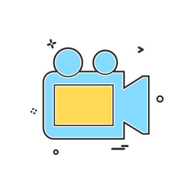 Kamera simgesi tasarım vektörü