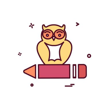 Baykuş simgesi tasarım vektörü