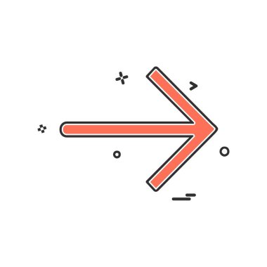 Sağ ok simge tasarlamak vektör