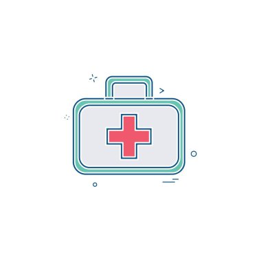 Tıbbi simge tasarım, renkli vektör çizim