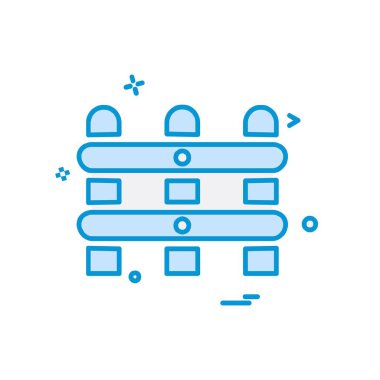 Duvar Sınırı simgesi tasarım vektörü