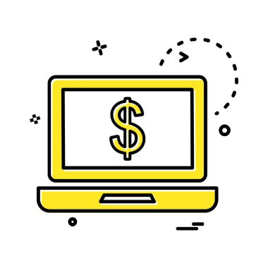 Dizüstü bilgisayar simgesi tasarım vektörü