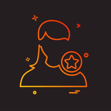 Kadın avatar simge tasarlamak vektör