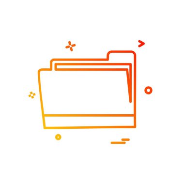 Klasör simge tasarlamak vektör