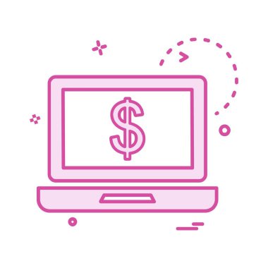 Dizüstü bilgisayar simgesi tasarım vektörü