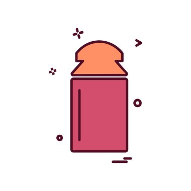 Şişe simgesi tasarım, renkli vektör çizim