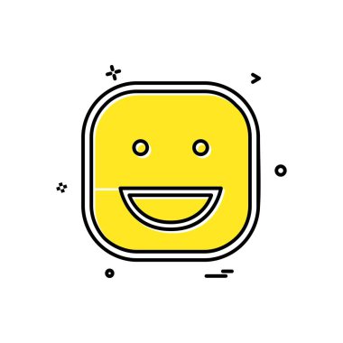 Mutlu Emoji simge tasarlamak vektör