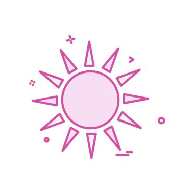 Güneş simgesi tasarım, renkli vektör çizim